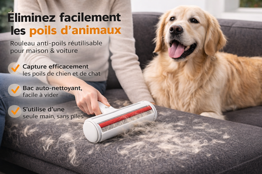 Brosse magique anti-poils – sans effort & réutilisable